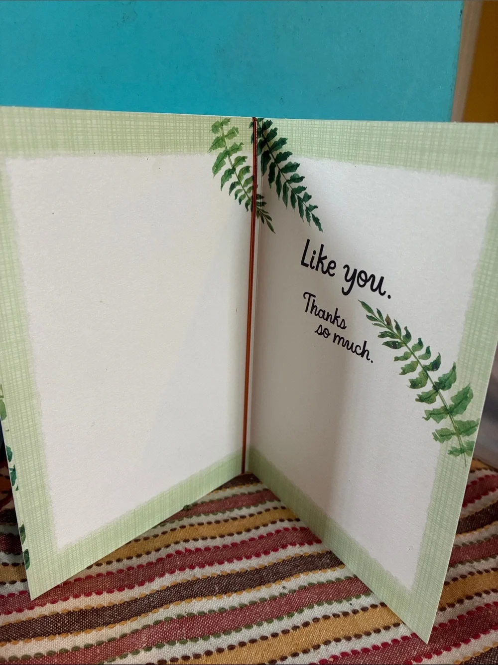 Inspirational Floral Notebook - Green Leaf Design